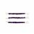 925 Sterling Silver Connector with Amethyst 3x2 to 4x3mm Faceted Rondelles, Approx 5.5cm (Set of 3)