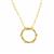Gold Plated 925 Sterling Silver Round Charm Carrier Clasp with 0.08cts White Freshwater Pearls, Approx 20mm With  18'' Paper Clip Chain 