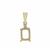 Gold Plated 925 Sterling Silver Octagon Pendant Mount (To fit 9x7mm gemstones) Inc. 0.05cts White Zircon Brilliant Cut Round 2mm - 1Pcs