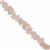 35cts Morganite Rough Nuggets Approx 4x1 to 7x4mm, 18cm Strand