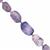 100cts Purple Scolecite Smoth Tumble Approx 13x8 to 18x12mm, 20cm Strand With Spacers