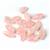 30Cts Rose Quartz Bobbi Beads with three holes Approx 12x6x6mm, 15pcs