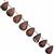 75cts Iron Tigers Eye Top Side Drill Faceted Pear Approx 11.5x8 to 16.5x11mm, 18cm Strand with Spacers