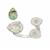 925 Sterling Silver Ring Mount (To fit 10x7mm gemstone) inc. 0.04cts With White Topaz Round Faceted Approx 1.50mm
