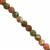 8cts Green Unakite Micro Faceted Round Approx 2mm, 31cm Strand