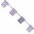 105cts Lavender Fluorite Smooth Rectangles 15x11 to 18x13mm, 16cm Strand With Spacers