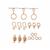 Rose Gold 925 Sterling Silver Clasp Bundle in Plastic Box, 12pcs