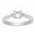 925 Sterling Silver Ring Mount With White Zircon Accents (To fit 5mm Round Gemstone) 1pcs