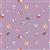 Lewis & Irene Small Things… Sweet Cupcakes Amethyst Fabric 0.5m