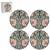 William Morris Pimpernel Ceramic Coasters Set of 4