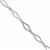 925 Sterling Silver Marquise Connector Necklace, 18inch