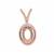 Rose Gold Plated 925 Sterling Silver Oval Pendant Mount (To fit 7x5mm gemstones) Inc. 0.03cts White Zircon Brilliant Cut Round 1.75mm - 1Pcs