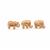 Rose Gold Plated 925 Sterling Silver Elephant Spacer Beads, Approx 8x6mm 3pcs (3 designs)