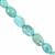 35cts Arizona Turquoise Faceted Oval Approx 8x6 to 14x10mm, 20cm Strand With Spacers