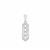 925 Sterling Silver 4 Stone Round Pendant Mount (To fit 4mm gemstones) Inc. 0.16cts White Zircon Brilliant Cut Round 1 to 2mm - 1Pcs