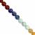 80cts Multi Gemstone Plain Rounds, Approx 7mm-10mm, 20cm Strand