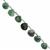 18cts Emerald Faceted Heart Approx 5 to 8mm, 13cm Strand With Spacers
