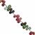 30cts Multi-Colour Tourmaline Top Side Drill Faceted Pear Approx 5.5x3.5 to 8.5x5.5mm, 20cm Strand