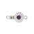 925 Sterling Silver Scarecrow Button Clasp (16x8mm) with Amethyst, 3mm