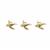 Gold Plated Bird Charms, Approx 12mm (3pk)