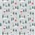 Lewis & Irene Snow Day Collection Houses Silver Fabric 0.5m