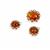 Baltic Cognac Amber Sterling Silver Pendants, Inc. 2x 8mm, & 1x 12mm (3pk)