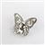 Silver Butterfly Bag Lock Clasp (5cm x 4cm)