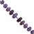 55cts Charoite Graduated Smooth Roundelle Approx 4.5x2 to 12x5mm, 14cm Strand with Spacers
