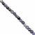 50cts Iolite Faceted Cube Approx 3.5 to 4mm, 38cm Strand