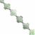 73cts Type A  Green Jadeite  Smooth Clover Approx 10x11 to 14x15mm, 14cm Strand
