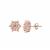 Rose Gold Plated 925 Sterling Silver Flower Multi Gemstone Round Earring Mounts (To fit 3mm gemstone)- 1pair