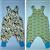 Little Miss Get Stitching Reversible Romper Bundle (pattern half price) - Frogs on green and reptiles on white