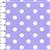 White Polka Dots on Lilac Cotton Poplin Fabric 0.5m