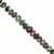 82cts Ruby Zoisite Graduated Faceted Rondelle Approx 6x2 to 9x5.5mm, 15cm Strand