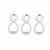 925 Sterling Silver Bail With Loop Approx 5*10mm, 3pcs