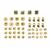 Gold 925 Sterling silver Spacer Beads, 5 designs, 50pcs (4mm, 3mm, 3mm, 3mm and 4mm) 