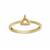 Gold Plated 925 Sterling Silver Triangle Ring Mount (To fit 5mm gemstone)- 1pcs