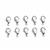 Silver Plated Base Metal Lobster Claw Clasp, 12mm (10pcs)