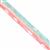 3 x 38cm Strands Shell Tubes, Approx 4x8mm (Coral, Pale Pink, Mint)