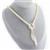 Gemstone Rope Necklaces - White Onyx Clasp ( 25mm Hoop, 6x30mm & 6x40mm Bar ) with Miyuki 10/0 Lined White 24GM/TB & Miyuki 10/0 Lined Gold 24GM/TB
