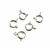 925 Sterling Silver Bolt Ring Clasp - 7mm, 5pcs