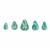 34cts  Amazonite Top Drilled Cabochon Drop Approx 10x7 to 16x12mm Gemstones, (Pack of 5)