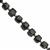 115cts Black Spinel Faceted Cube Approx 5 to 7mm, 21cm Strand With Spacers