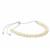 Fresh Water Cultured Pearl Plain Rondelles with 925 Sterling Silver Slider Bracelet (Length 10inc)