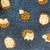 Hedgehogs On Navy Fabric 0.5m - exclusive