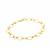 Gold Plated 925 Sterling Silver Oval Link, 7.5inch Finished Bracelet with Lobster Clasp