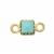 0.69cts Gold Plated 925 Sterling Silver Connector with Sleeping Beauty Turquoise Approx 11x6mm