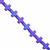 90cts Purple Color Coated Haematite Cross Smooth Approx 10x8mm, 30cm Strand