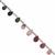 16cts Rainbow Color Tourmaline Faceted Drops Approx 4x3 to 8x4mm, 21cm Strand With Spacers