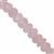 115cts Rose Quartz Graduated Faceted Rondelle Approx 6x3 to 9.5x6mm, 23cm Strand